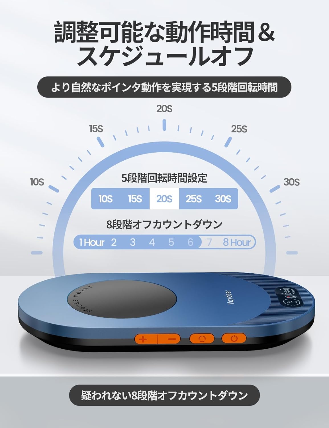 VAYDEER App-enabled Mouse Jigger, Undetectable Ultra Thin Mouse Remover with Remote & Timer Function, Auto Move, Physical Mouse Jiggler Mover for keeping your PC laptop active, working at home