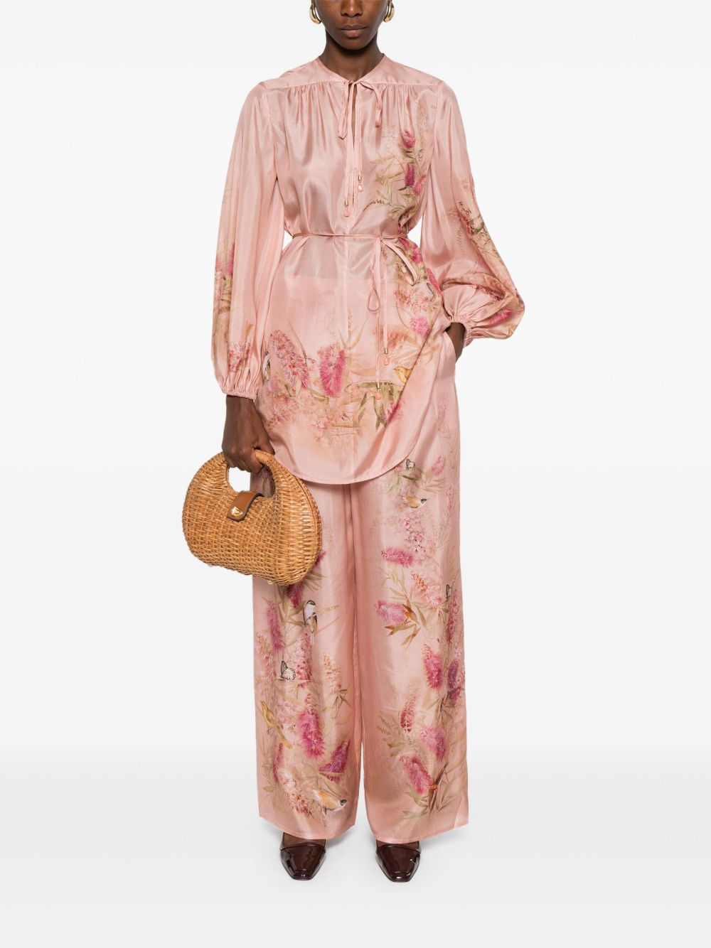 Zimmermann Zimmermann Cascadianプリントシルクズボン - Image 5