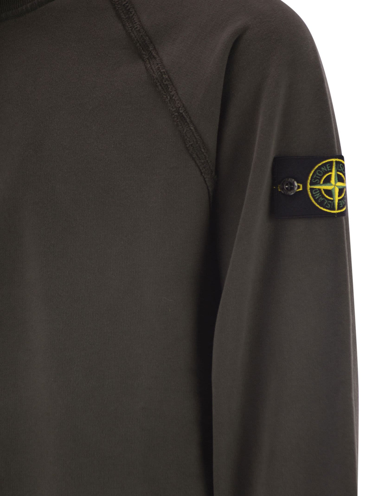 Stone Stone Island Oversized Crew Neck Sweatshirt With Raglan Sleeves - Image 5