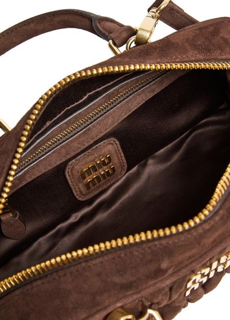 MIU MIU Small quilted suede Arcadie bag - Image 5