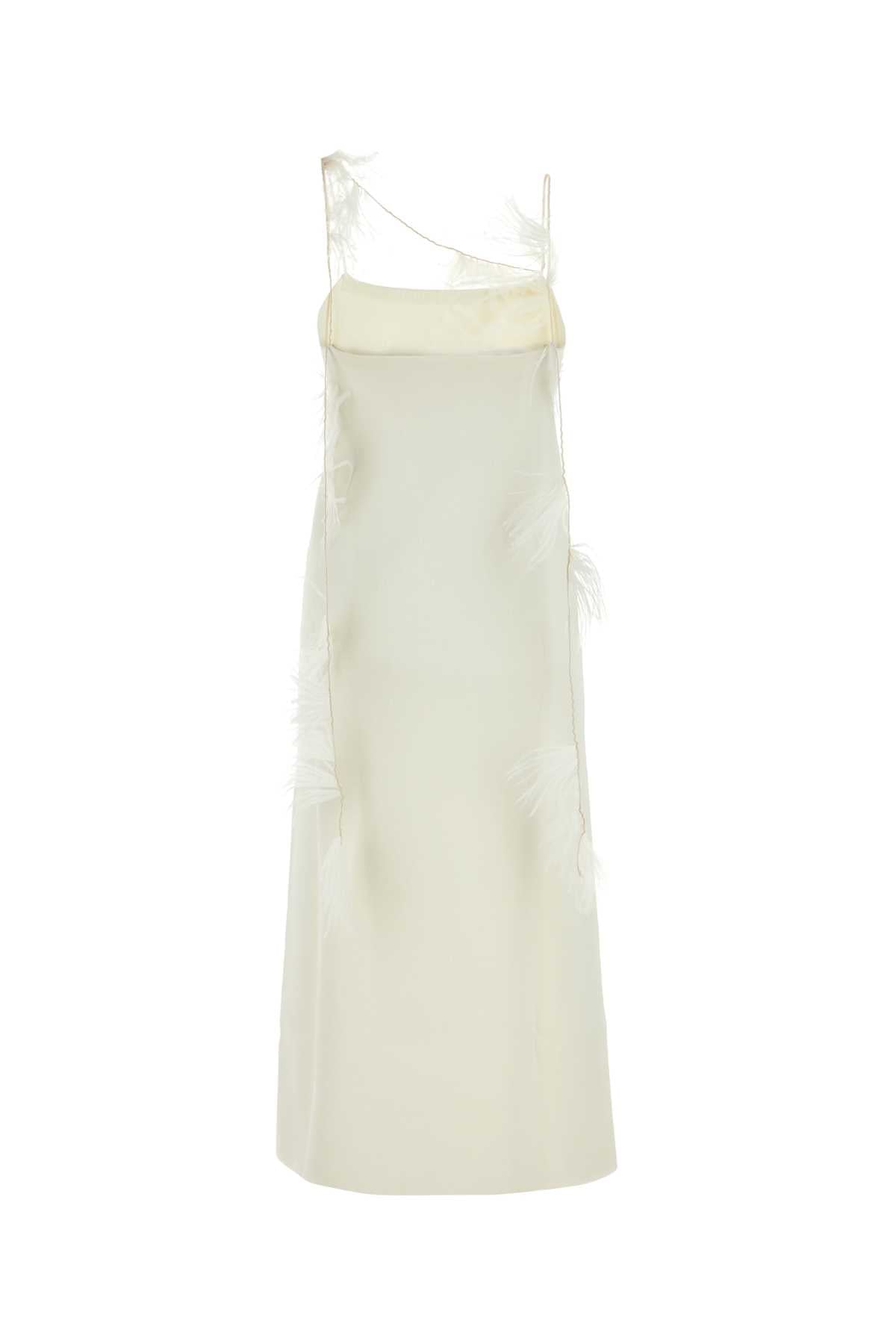 Jil Jil Sander Ivory Viscose Blendドレス - Image 5