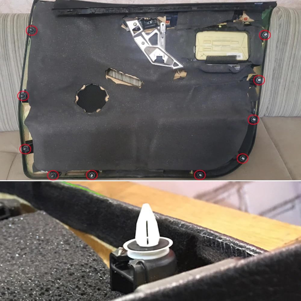 Rivets Car Interior Clips 40pcs Door Trim Bumper Clips