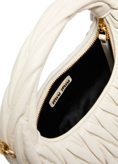 MIU MIU Wander quilted nappa leather hobo bag - Image 5