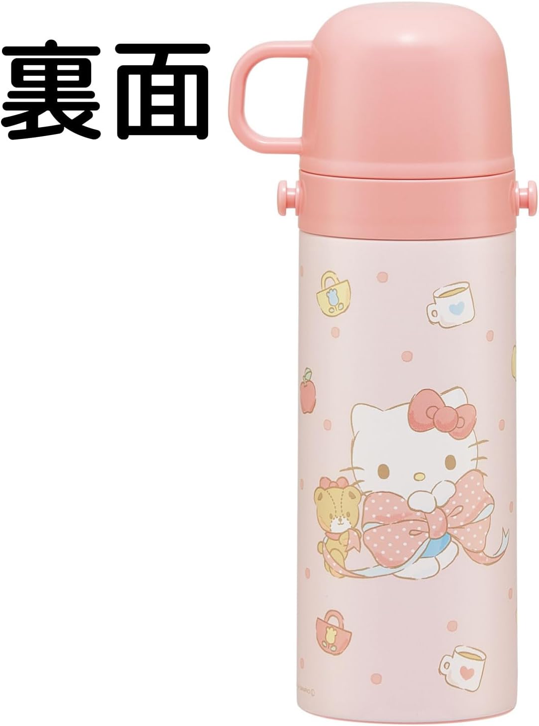 Skater SKDC4 Children's Stainless Steel Water Bottle, 2-Way Direct Drinking, 16.5 fl oz (470 ml), Cup Drinking, 15.2 fl oz (430 ml), Children's Friendly, Lightweight Type, Sanrio, Hello Kitty, Big
