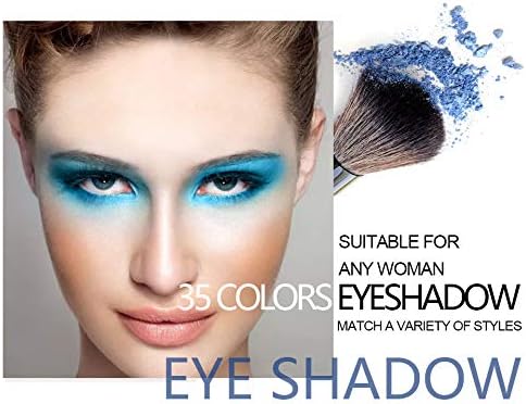 Beauty Glazed 35 Color Eyeshadow Palette, Eyeshadow Palette, Pearl/Matte, Transparent, Moisturizing Ingredients, Western Style, Portable, Easy to Use, Multicolor