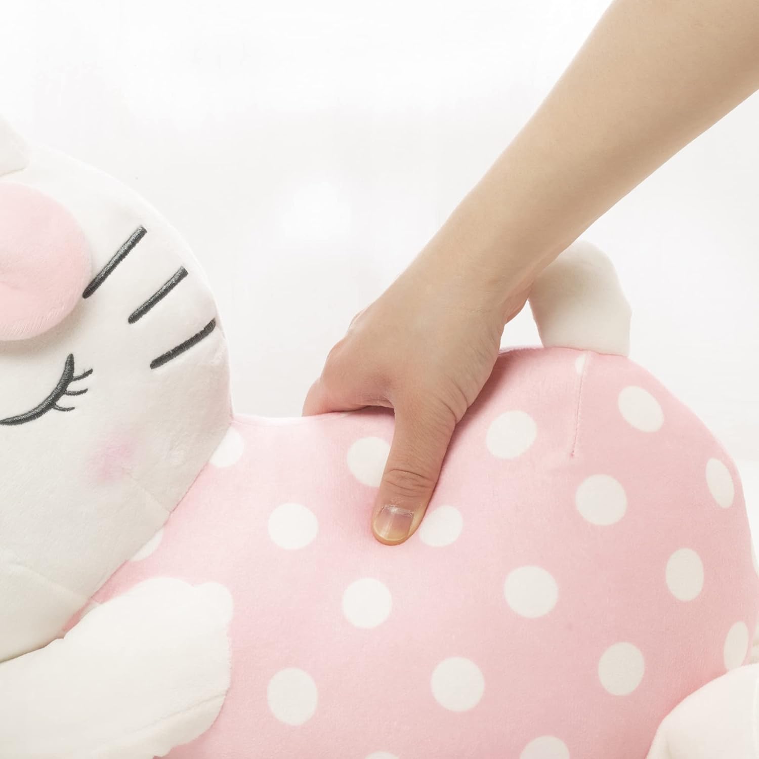 MORIPiLO Sanrio Hello Kitty Body Pillow, Soft Material, Marshmallow Texture, Plush Pillow, Large Cushion, Cute, Large Size, Easy Sleeping Pillow, Approx. 17.7 inches (45 cm) (Hello Kitty Pink)