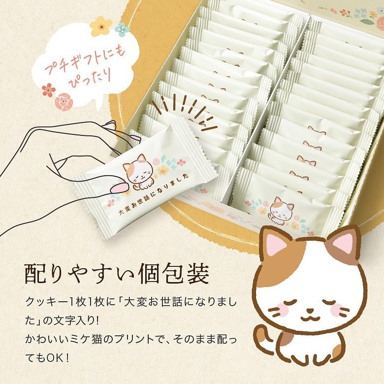 Okimochi Cookie Thank You for Your Service Sweets Retirement Thank You Gift (30 sheets)