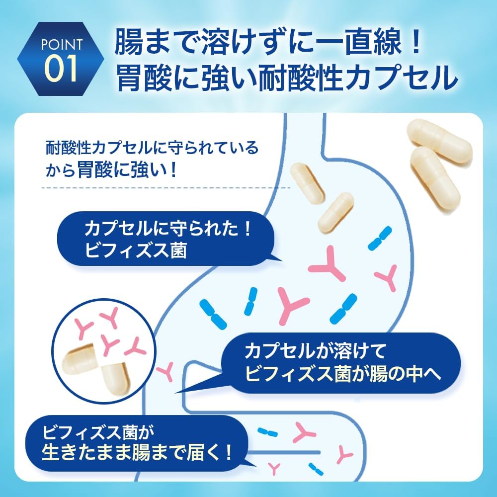 【Morinaga Official】Live Delivery Bifidobacterium BB536 [Functionality-labeled Food Bifidobacterium Improves Bowel Movements Supplement Gut Health] 30 Capsules/1 Bag with Calendar