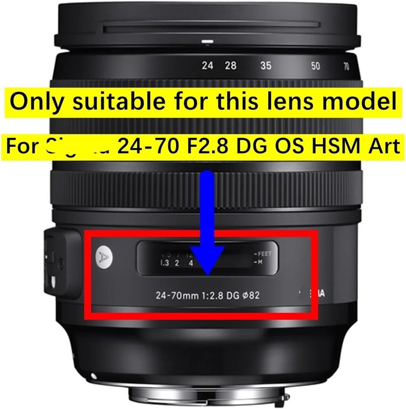 カメラアクセサリー、Sigma 用 ART 24-70mm F2.8 DG OS HSM レンズ フロントフィルターリング UVスレッドバレルフード固定チューブ 24-70 2.8 F/2.8 DG スペアパーツ