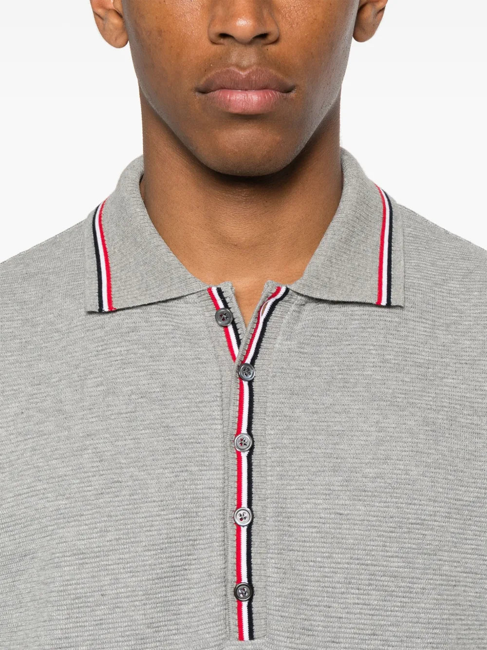 Thom Thom Browne Cotton Polo With Logo Embroidery - Image 5