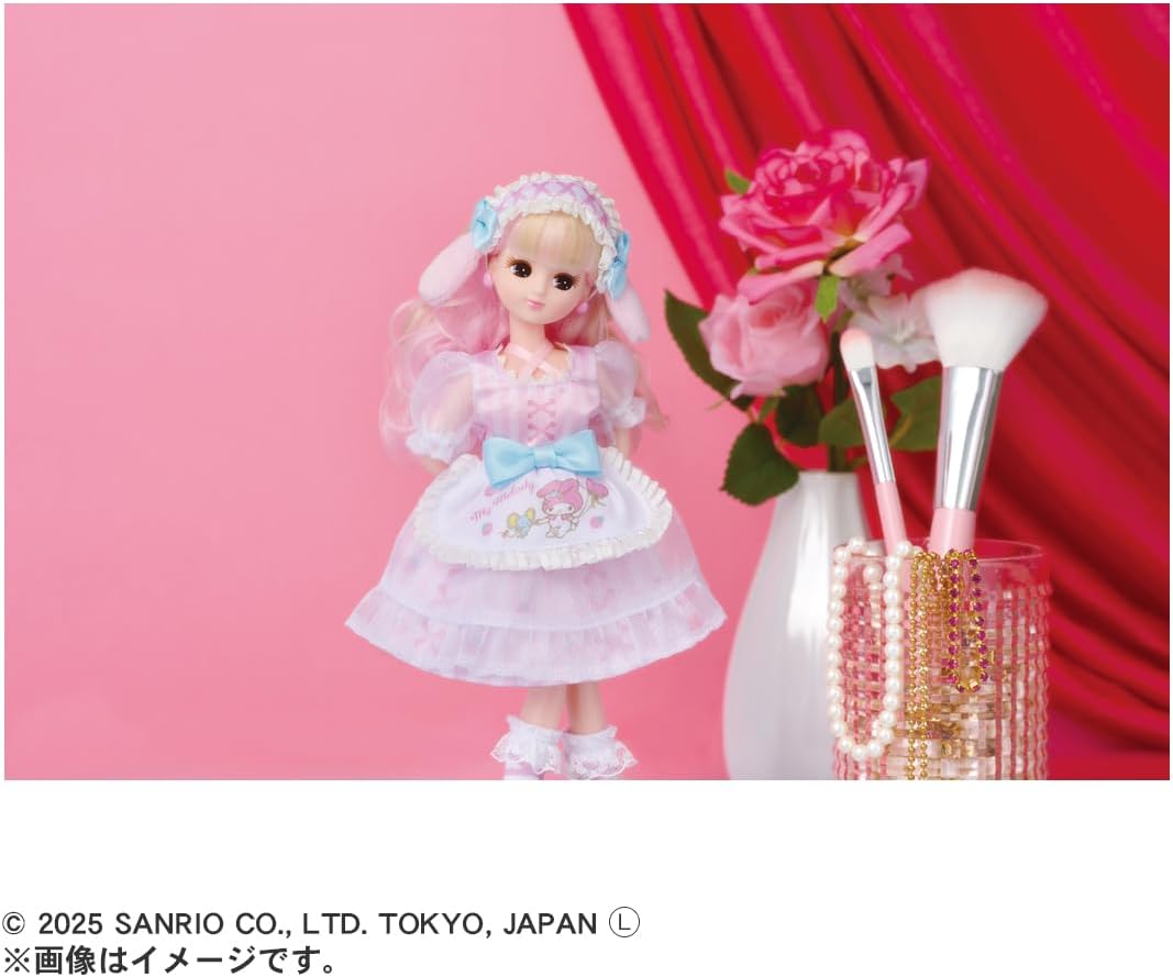 Takara Tomy Licca-chan Doll LD-28 Lovely My Melody Licca-chan Dress-up Pretend Play Toy for Ages 3 and Up