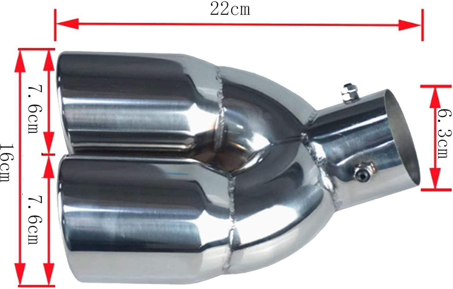 Compatible with Toyota Corolla Cross 2021.9 - Current Muffler Cutter, Universal Car Muffler, Ovals, Made of Stainless Steel, Large Diameter, Rust and Impact Resistant, Downward Facing Exhaust Pipe
