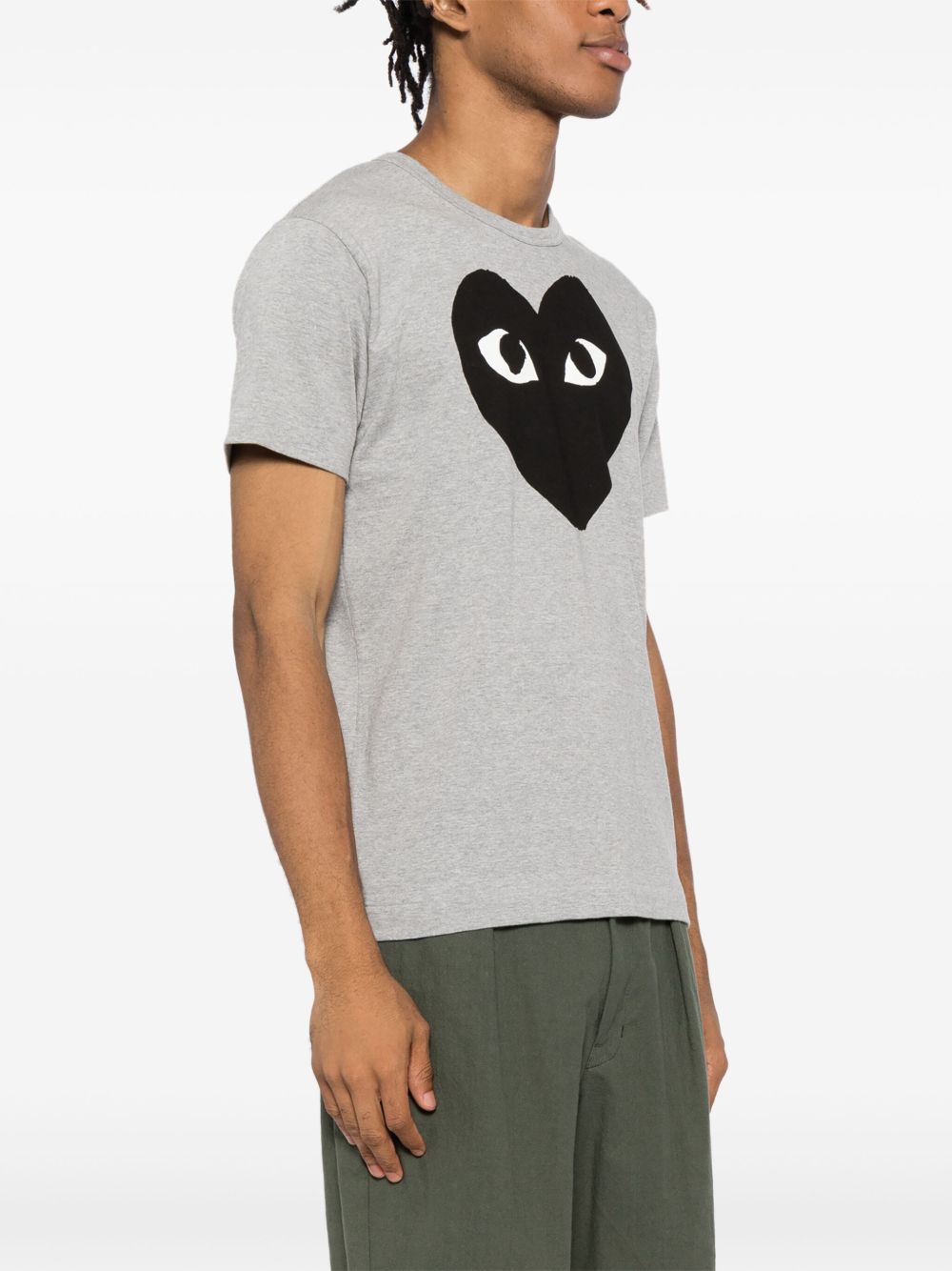 Comme Comme Des GarconsブラックハートコットンTシャツ - Image 5