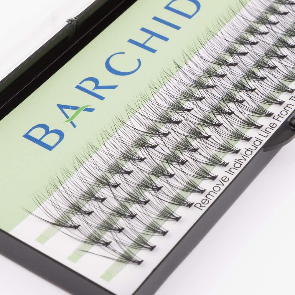 False Eyelashes, Natural False Eyelash Extensions, For Flare Self, Thickness 0.003 inch (0.07 mm), 10 Bundles, 0.5 inches (12 mm), C Curl