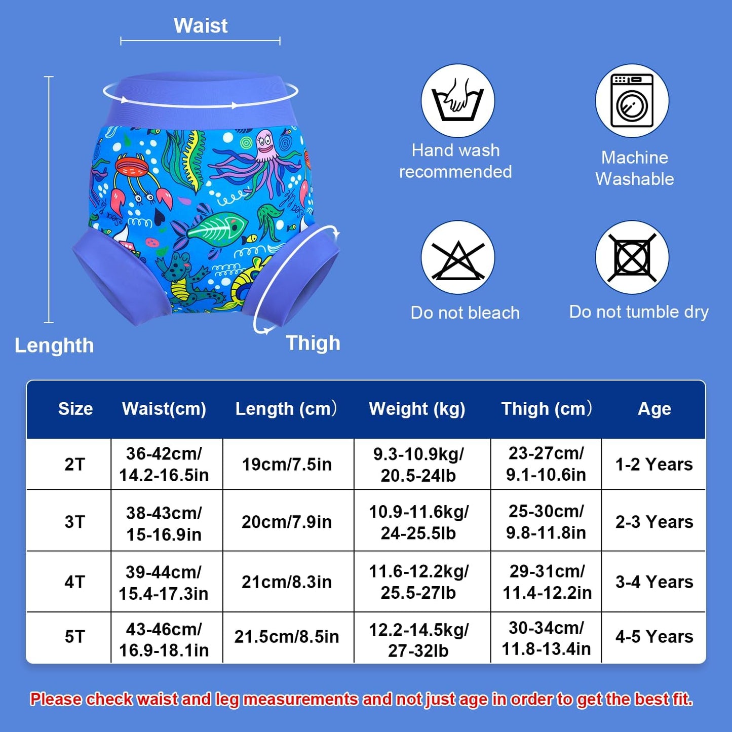 MOEMOE BABY 110 Boys' Water Play Pants, 3-Piece Set, Swimsuit Diapers, For Babies, Reusable, Diaper Cover, Swimming Classroom, Swimming Pool, Beach Bathing, Hot Spring, Travel, Boys