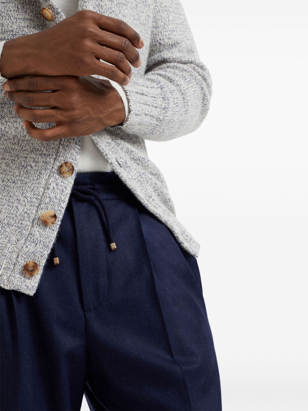 Brunello Brunello Cucinelliウールドローストリングズボン - Image 5