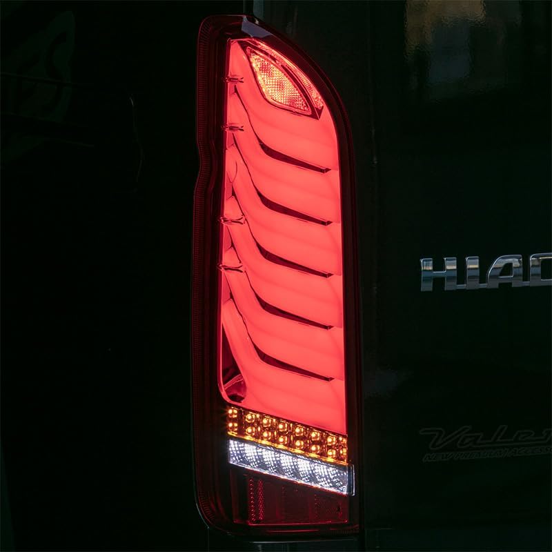 VALENTI Hiace 200 Series Regius Ace ULTRA Sigma REVO4 1 Type 2 Type 3 Type 4 5 Type 7 Tail Lamp Red Lens Light Smoke Black Compatible with All Grade HIACE (Light Smoke)