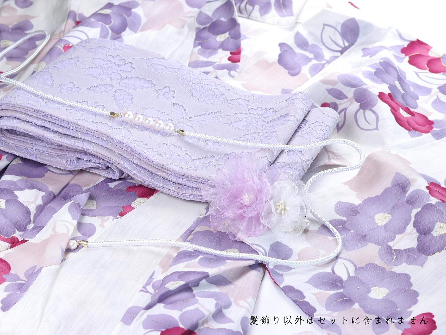 [NANA Handmade] Hair Ornament, Clip, Swaying Pearl Beads, Yukata, Kimono, Fireworks Display, Simple, Flower, Short, Hakama, Coming-of-Age Ceremony, Graduation Ceremony, Front Photography, Bride