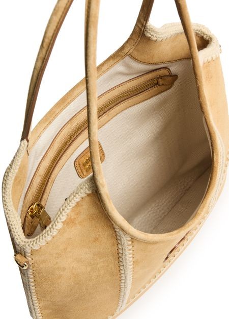 MIU MIU Ivy suede and crochet tote bag - Image 5