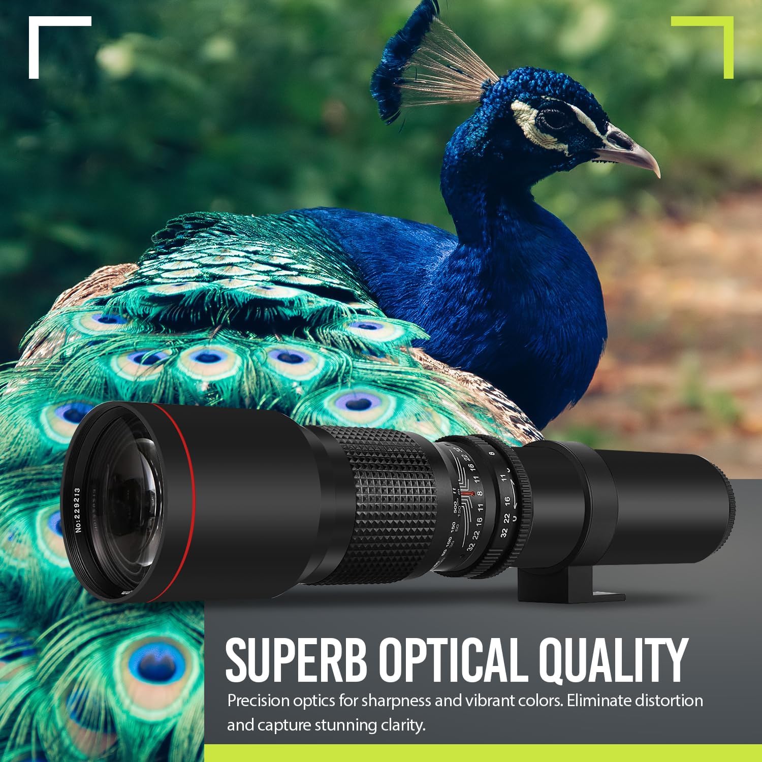 High Power 500mm f/8 Manual Telephoto Lens for Canon EOS R EOS R3 EOS R5 EOS R6 EOS R7 EOS R8 EOS R50 EOS R100 EOS RP Mirrorless Cameras