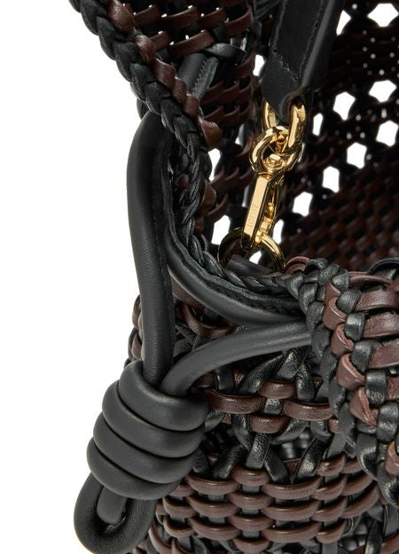 LOEWE Medium Flamenco woven nappa leather clutch - Image 5
