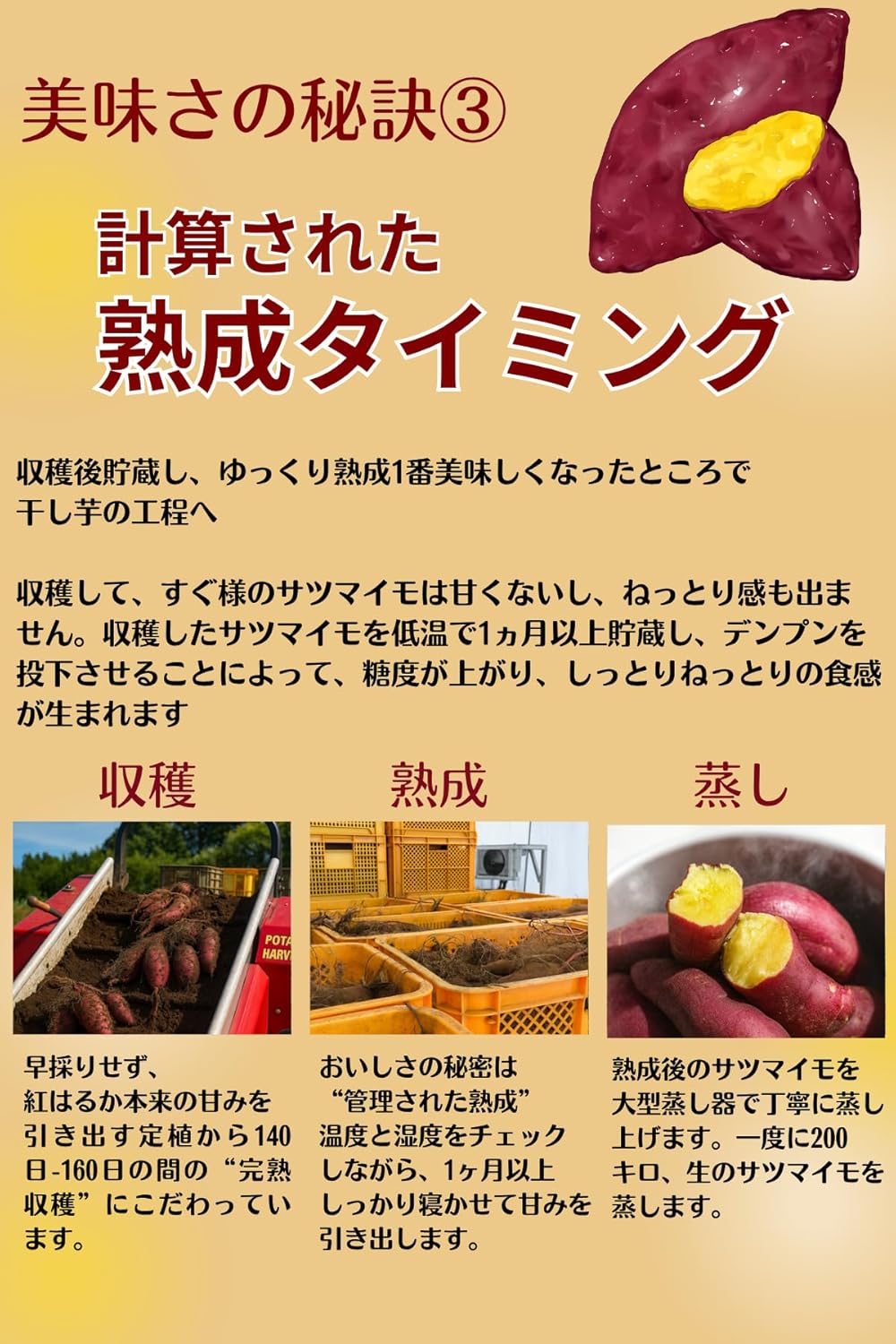 Chiba Prefecture Red Haruka Dried Potato, 3.5 oz (100 g), 3 Bags