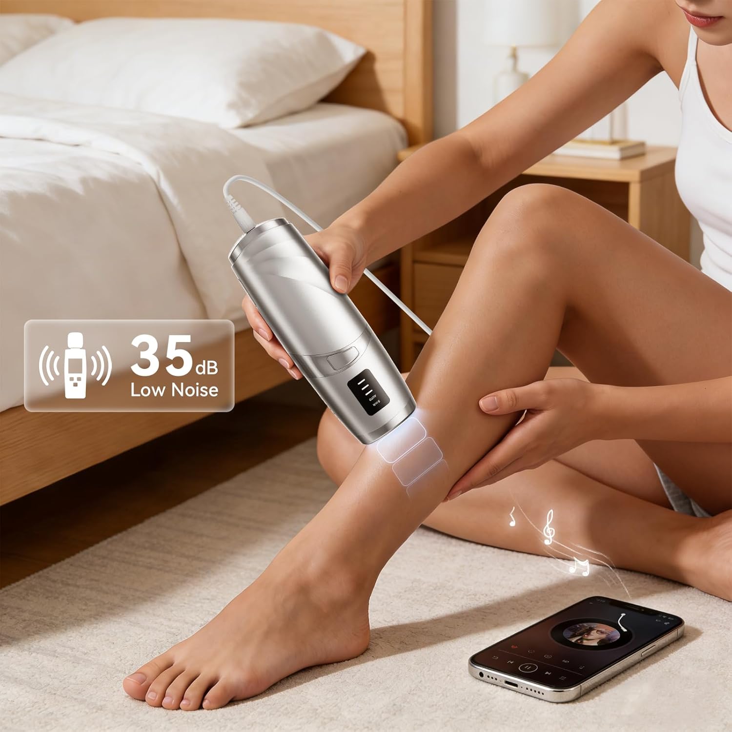 レーザー脱毛器 LIJAI IPL 脱毛器 レディース メンズ 999,999点滅 痛くない 長持ち 自宅で 8分で脱毛 脇 脚 腕 ビキニライン シルバー