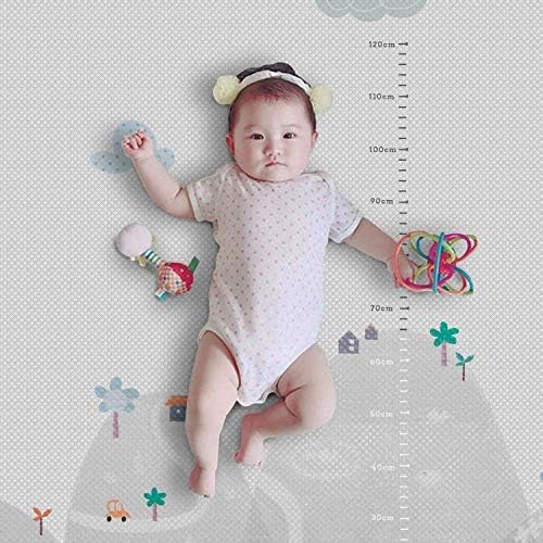 Baby Play Mat, Foldable, Waterproof, Shock Absorption, Cute Rug, XPE Material, Safe, Non-toxic, Anti-slip, Double-sided, Suitable for Newborns 78.7 x 70.9 x 0.4 inches (200 x 180 x 1 cm)