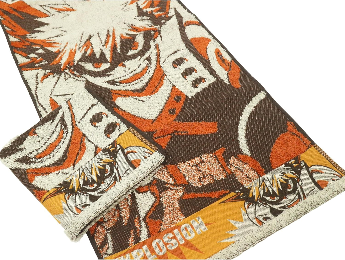 BANDAI 4385000600 My Hero Academia Hand Towel, Explosion, Handkerchief, 100% Cotton, Characters, Antibacterial, Deodorizing, Present, Gift, Birthday
