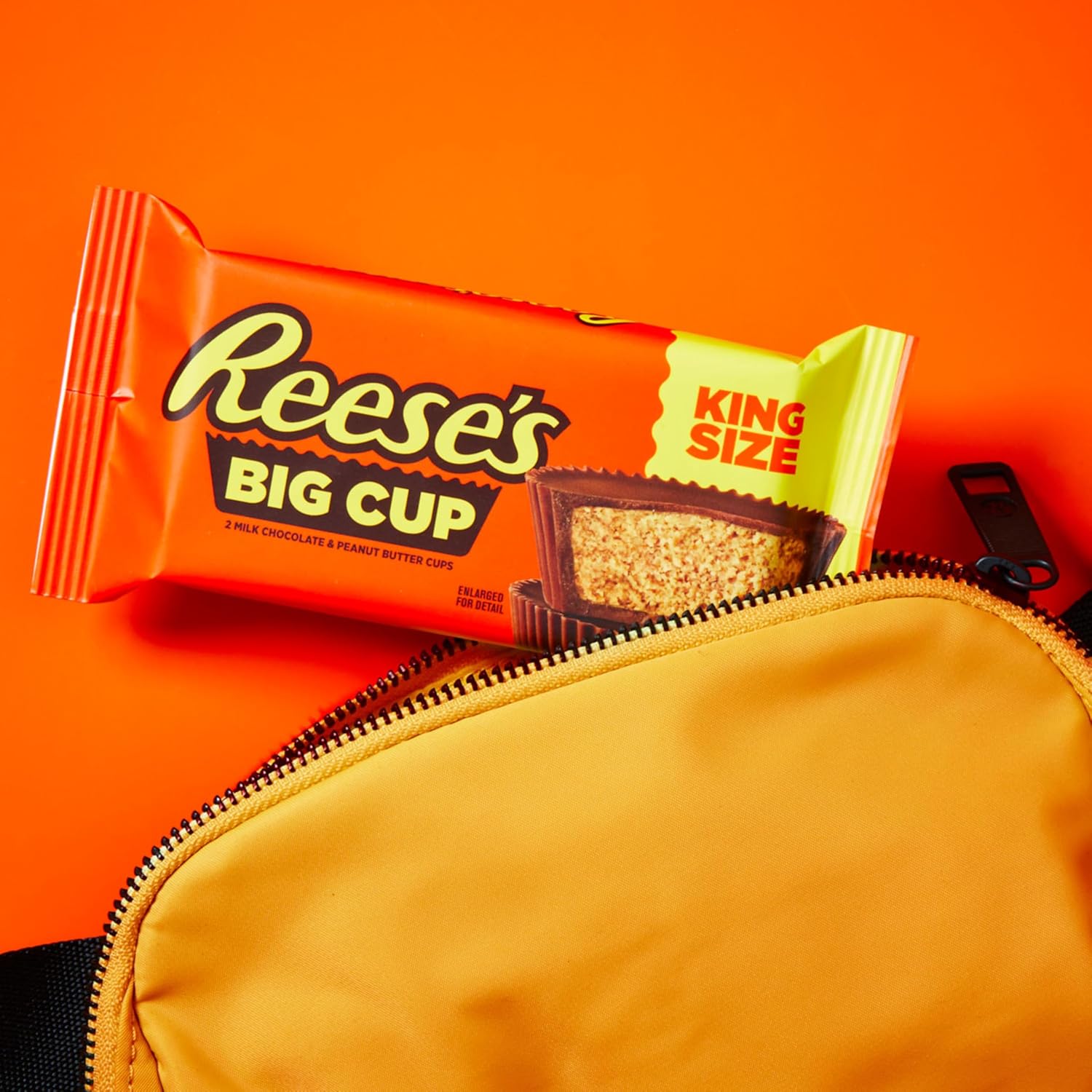 REESE'S Big Cup - Tazas de mantequilla de maní de chocolate con leche, tamaño King, paquetes de dulces, 2.8 onzas (16 unidades)