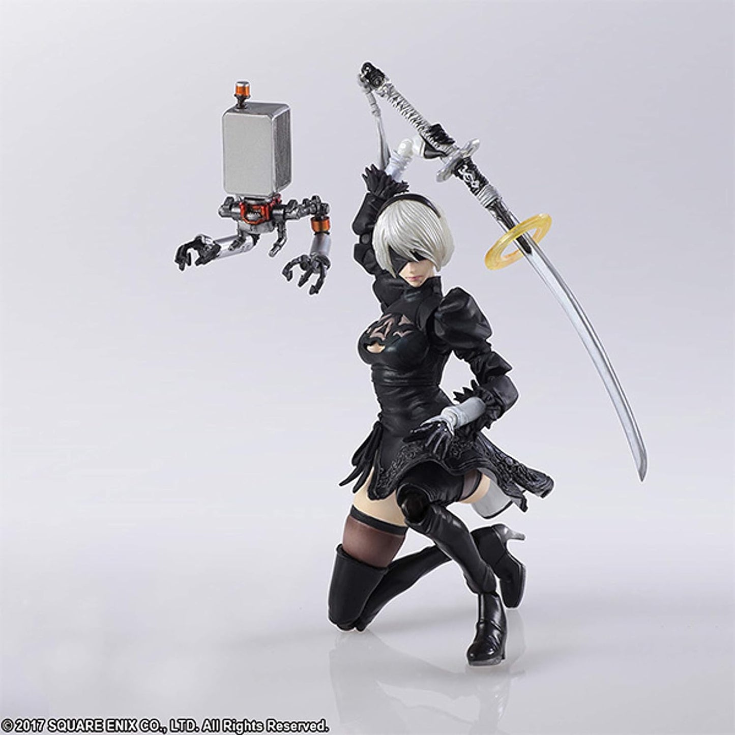 NieR:Automata, BRING ARTS, 2B & Machine Lifeform, Set of 2, Made of PVC, Painted, Movable Figure
