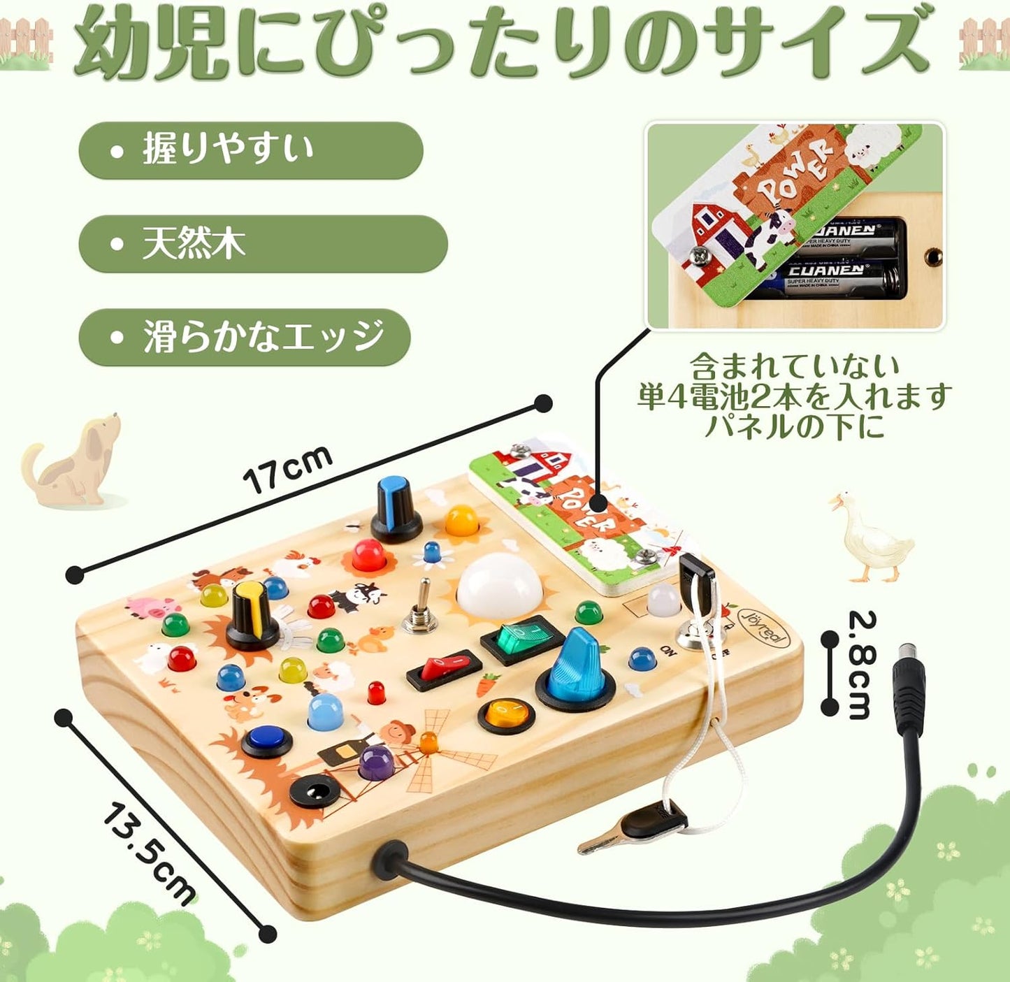 Joyreal Educational Toys Montessori Busy Board 1 2 3rd Birthday Gift Boys Girls Children Toy (Limited Edition)
