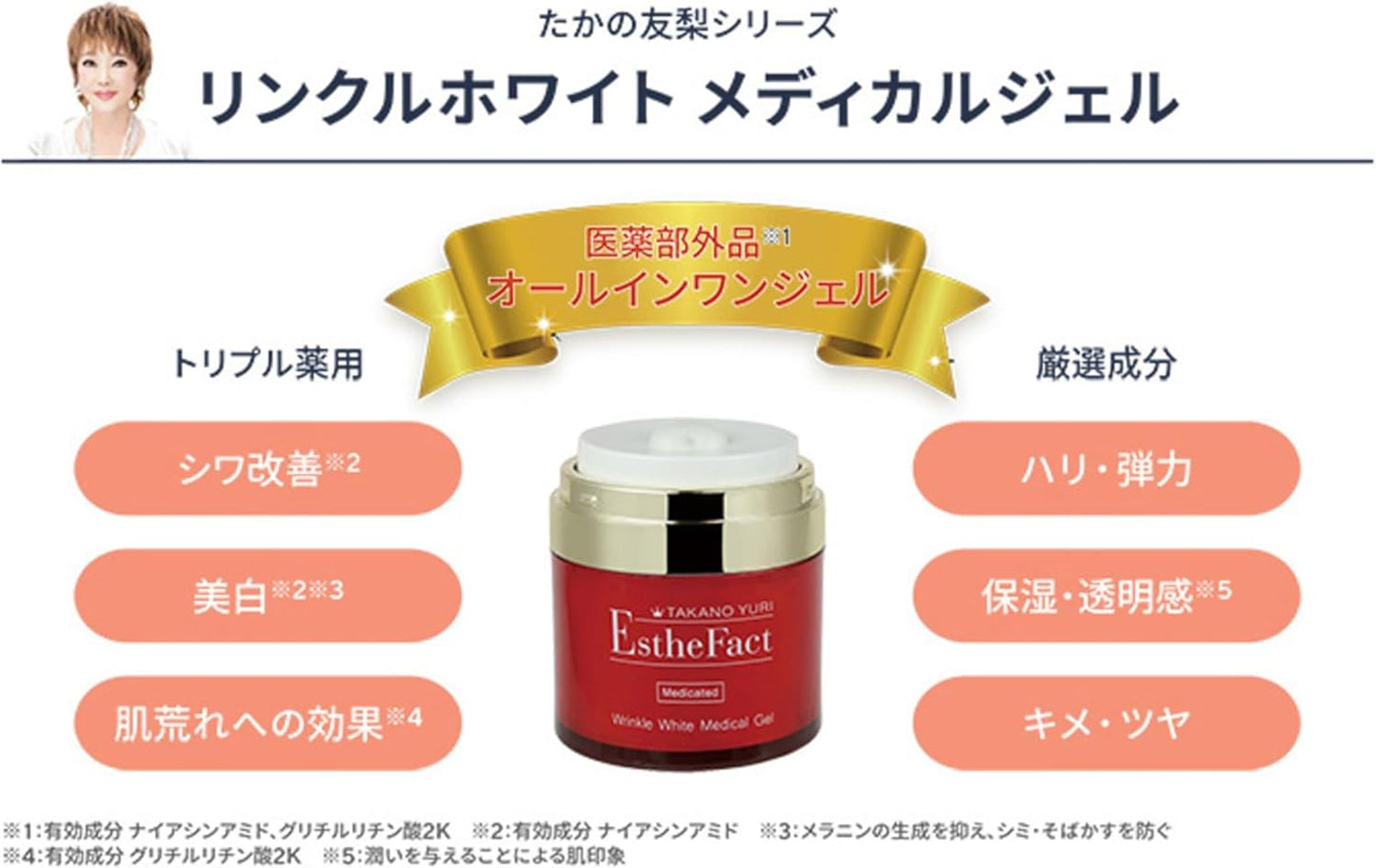 Esthetact Wrinkle White Medical Gel 1.8 oz (50 g) All-in-One Gel