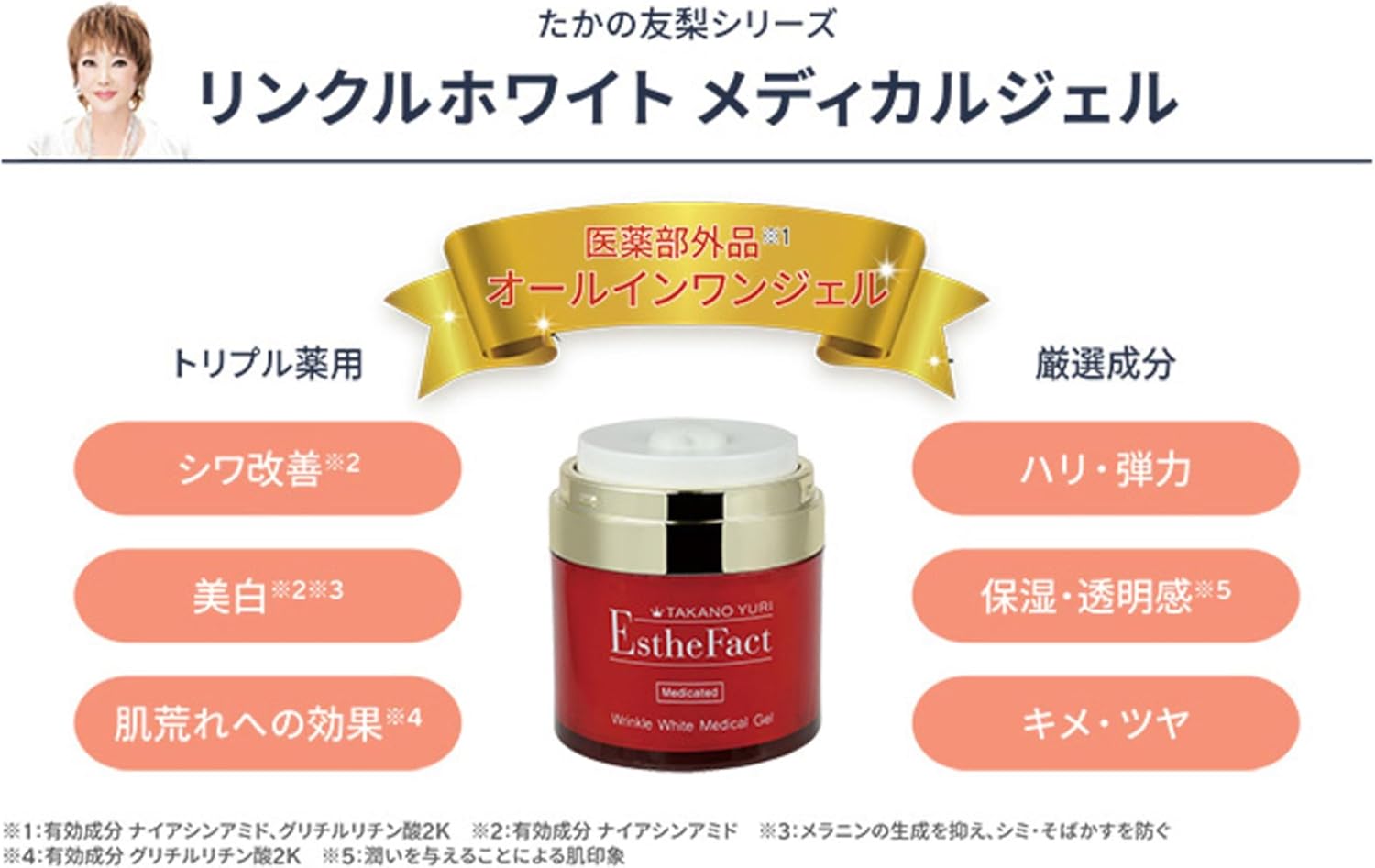 Esthetact Wrinkle White Medical Gel 1.8 oz (50 g) All-in-One Gel