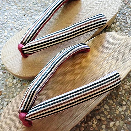 300 Years of Tradition Connected by Craftsmen Kiso Geta, Women's, Striped Pattern, Traditional Crafts, Made in Japan