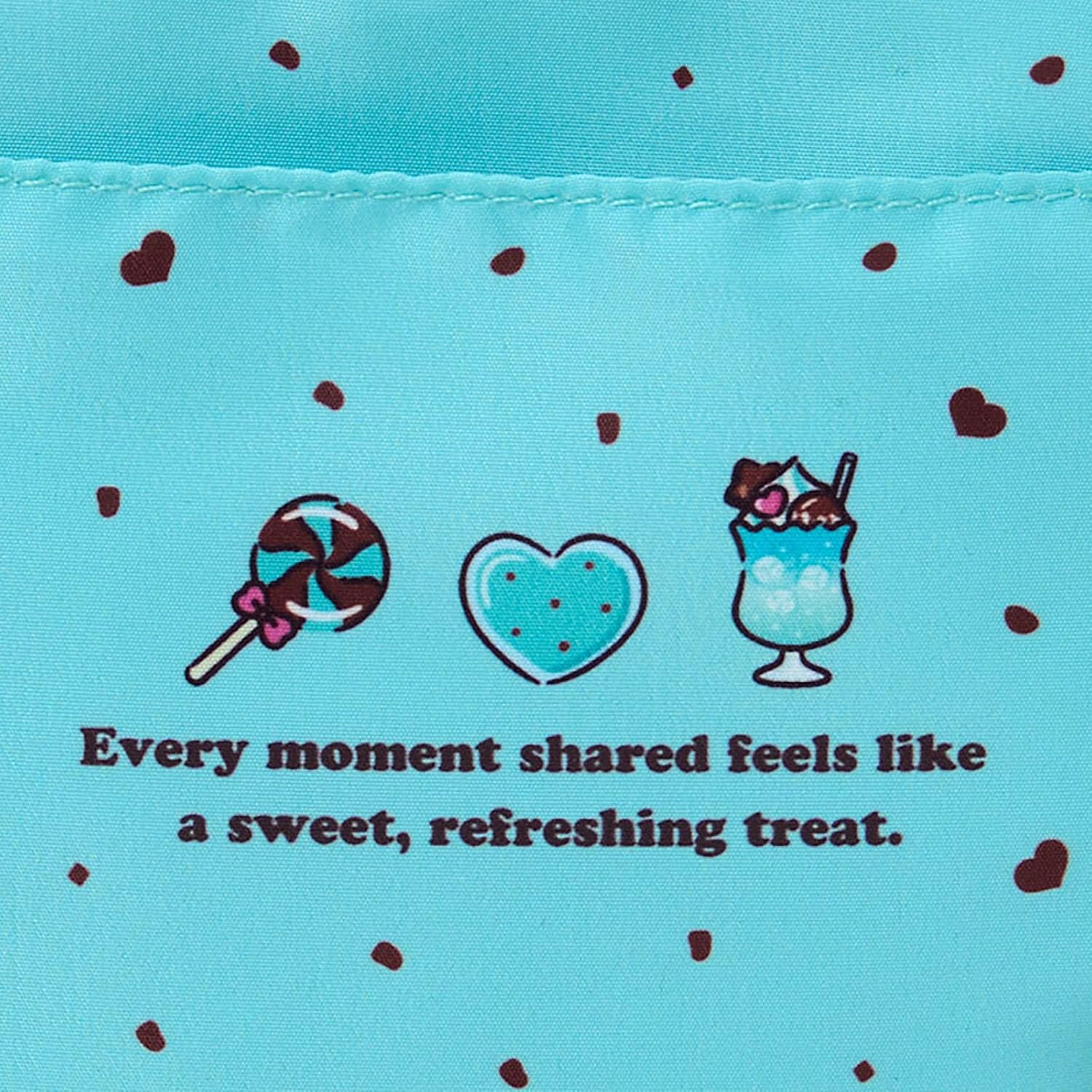 Sanrio 443387 Pouch (Chocolate Mint) Cinnamon Roll, Polyester, Cotton, ABS Resin, Recommended Age: 3 years and up