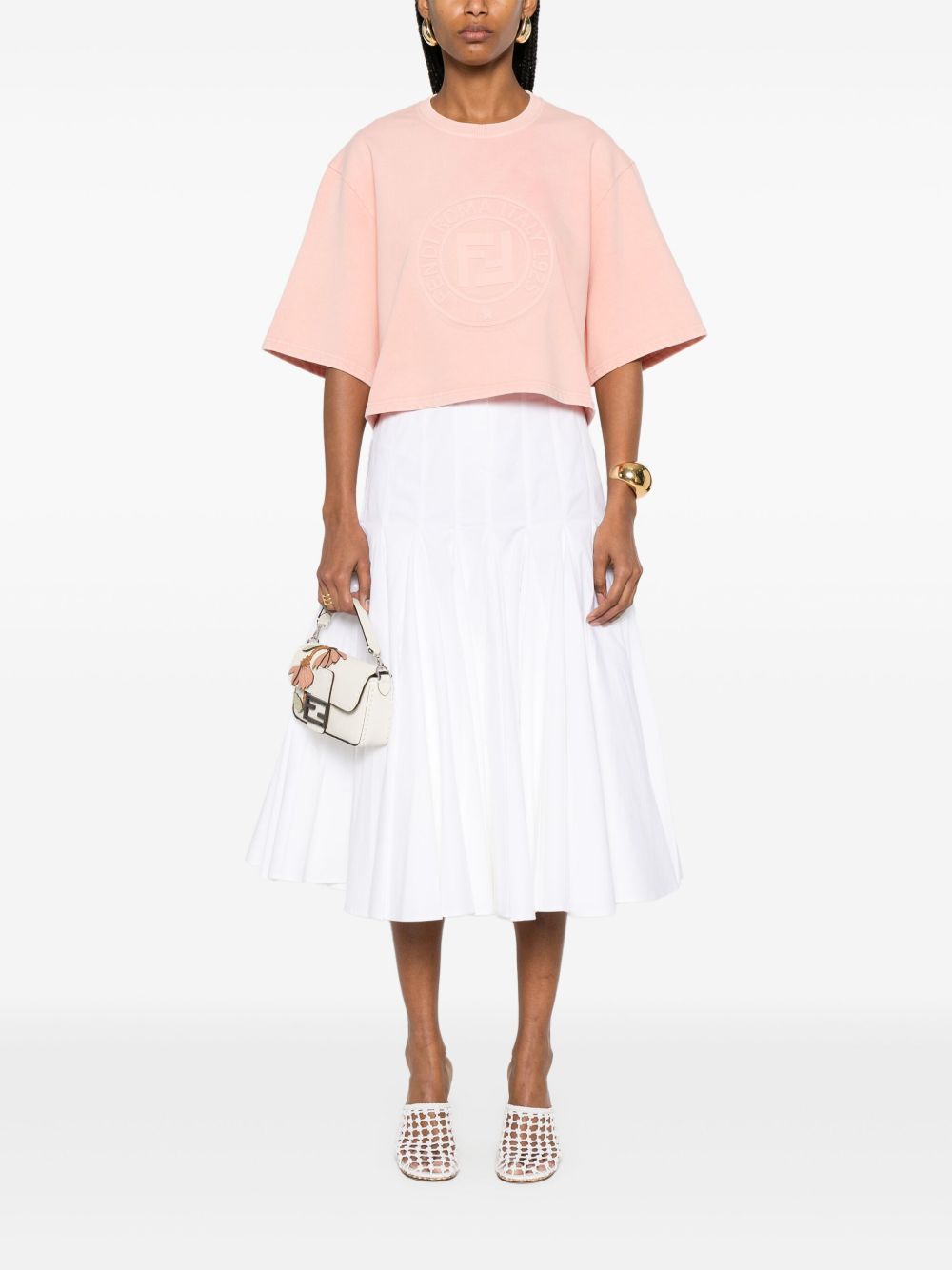 Fendi フェンディロゴコットンTシャツ - Image 5