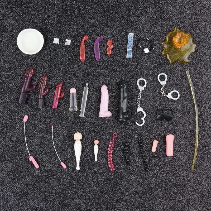 AIEK 1/12 Body Figure Doll Cosplay Tool, SM Wrist Cuffs + Ankle Cuffs, Confinement, Insult & Shame & Tool Applicable to JIAOUDOLL PHICENN