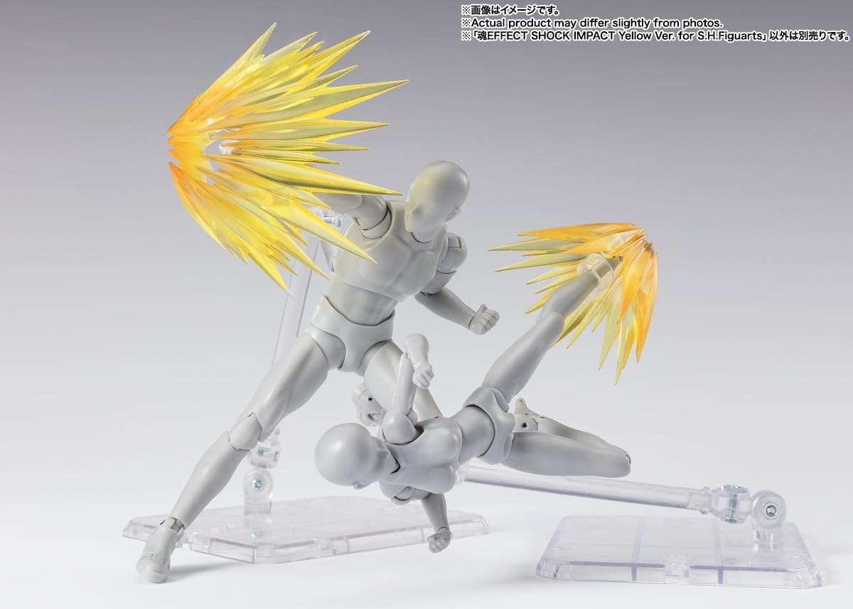 BANDAI SPIRITS Tamashii Effect Shock Impact Yellow Ver. for S.H. Figuarts Approx. 5.5 inches (140 mm), PVC & ABS Effect Parts for Figures