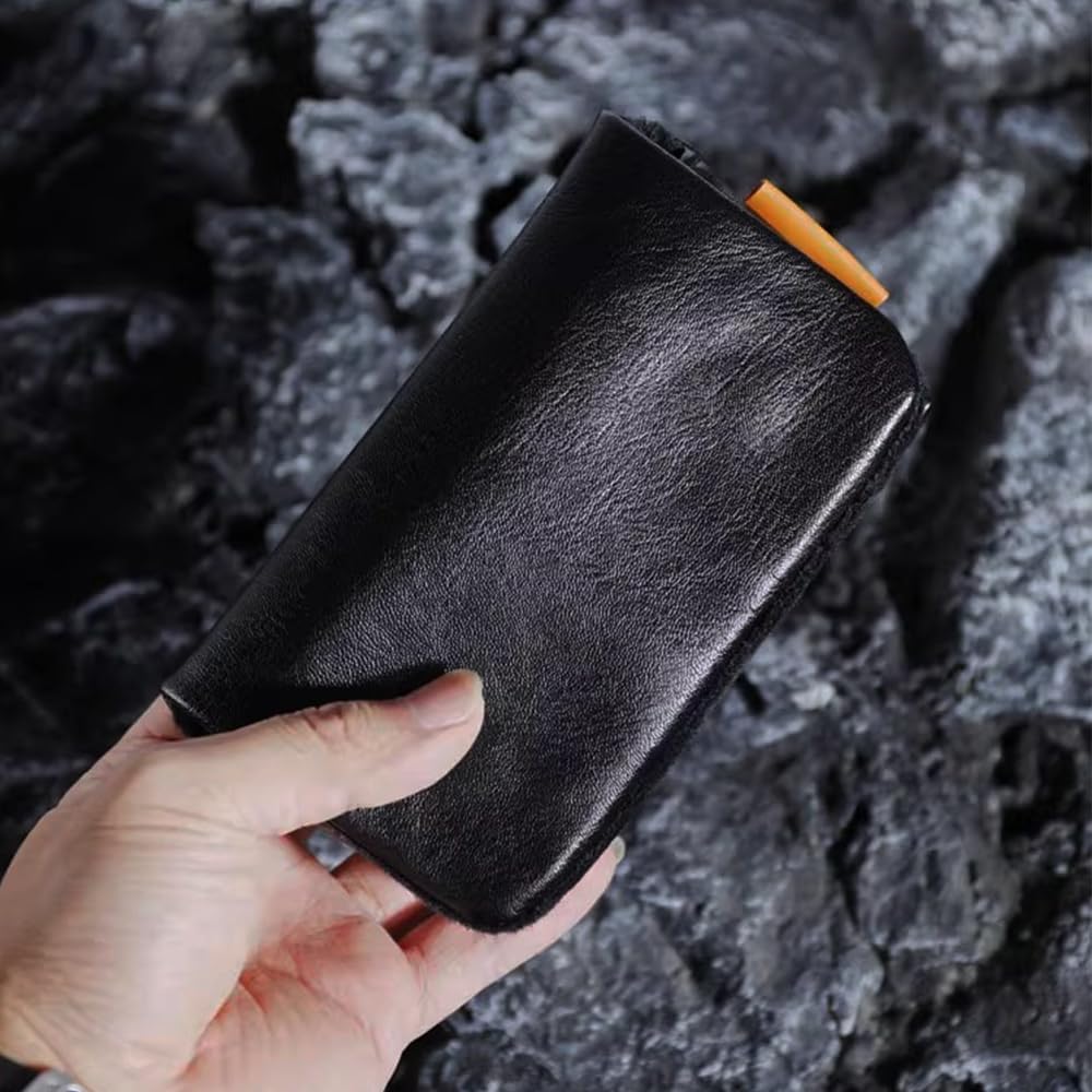 BOCAIDHK Digital Camera Storage Pouch PU Leather Digital Camera Bag for SONY RX100 / M2 / M3 / HX7 / HX9 / WX500 / Canon G7X / G7II / G9X / G9II /RICOH GR/GR II with Magnetic Closure, Black, 无