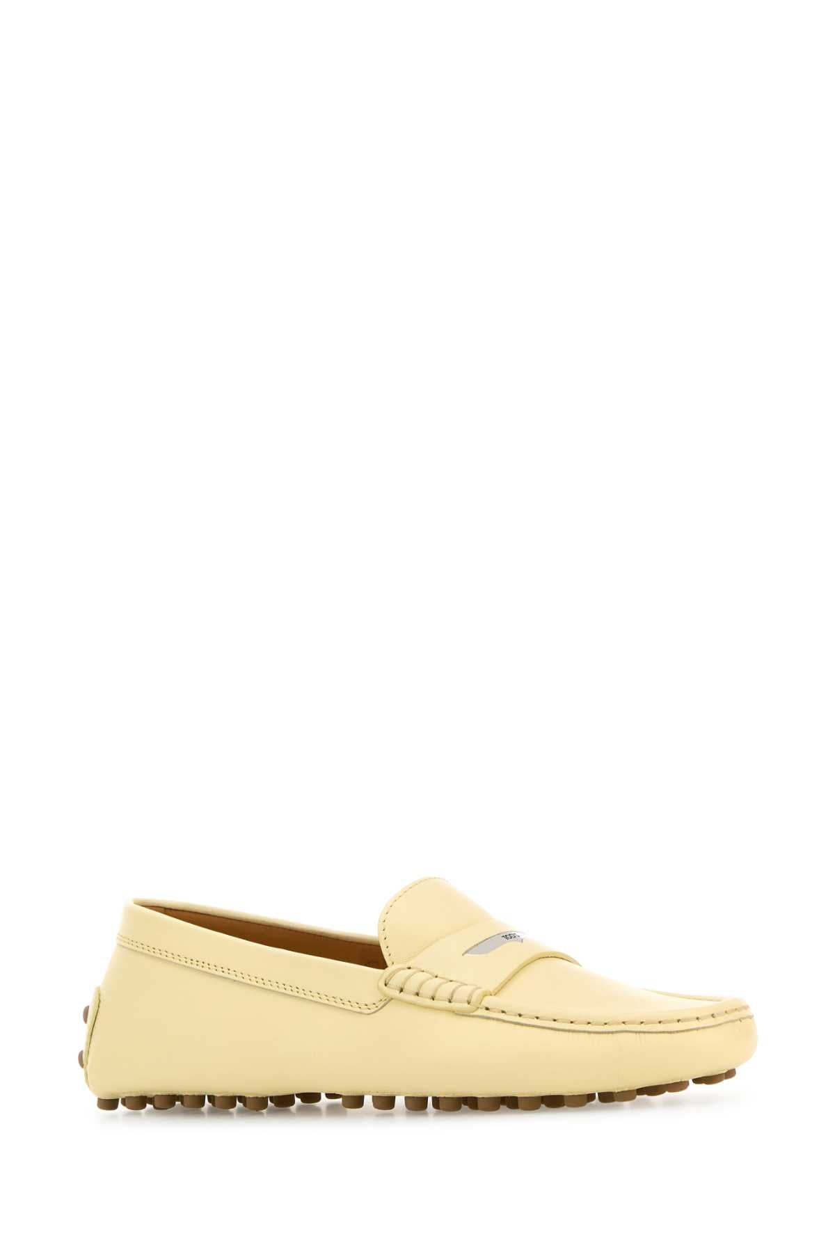 Tods トッド 'S パステルイエローレザーローファー - Image 5