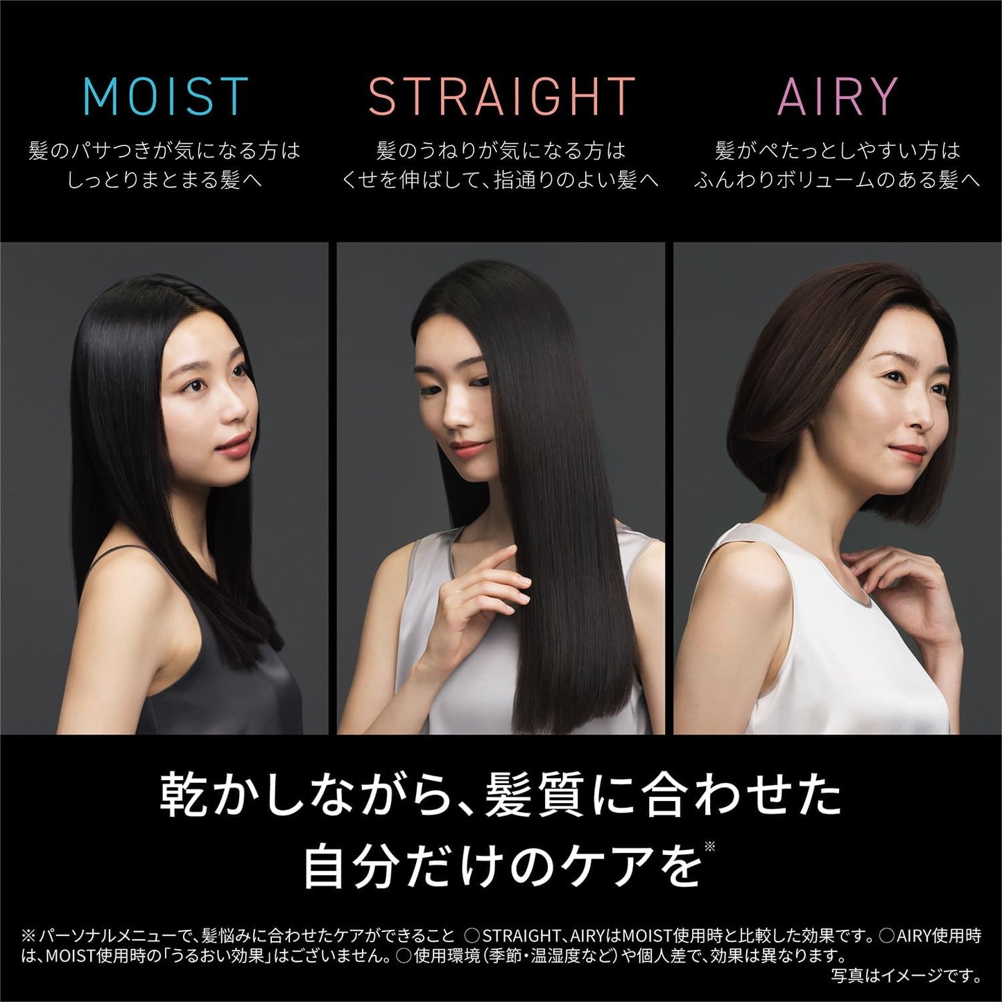 Panasonic Hair Dryer Nanocare ULTIMATE High Penetration Nanoe 2nd Generation MOIST/STRAIGHT/AIRY Craft Black EH-NC50-K