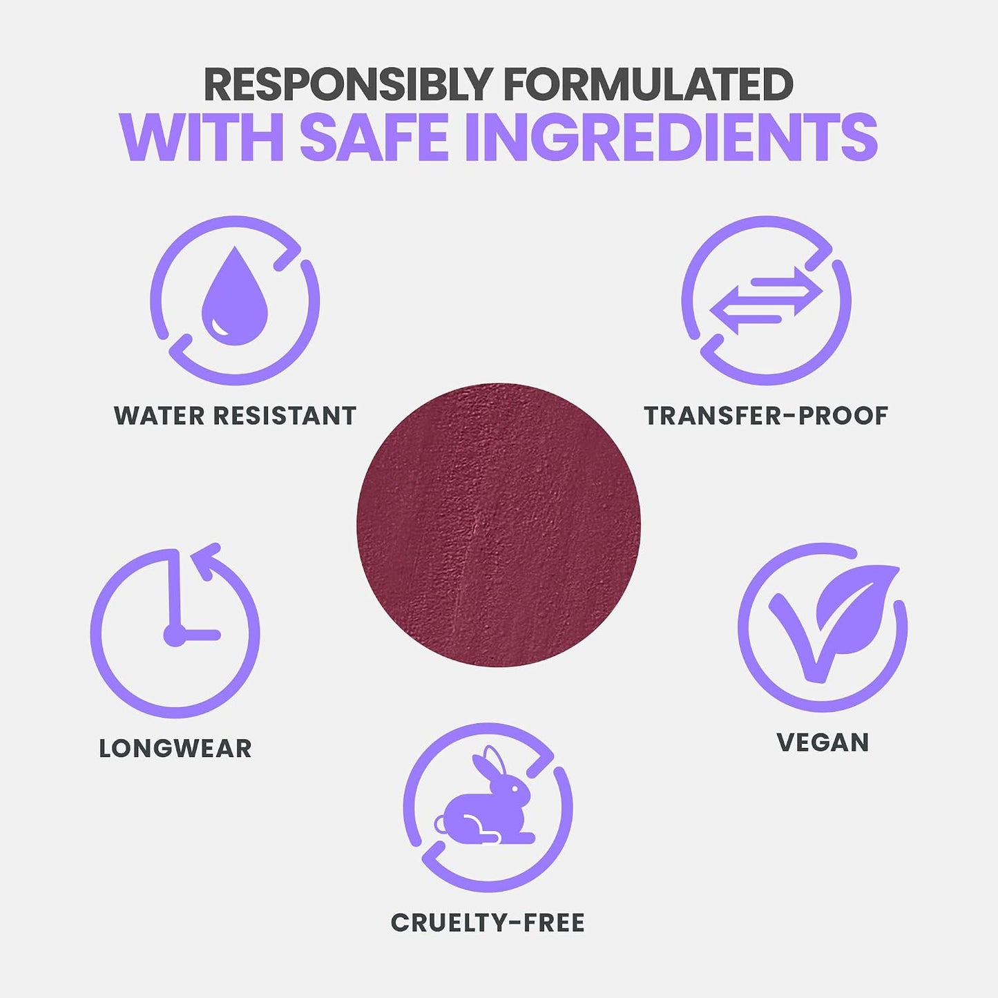 Wonderskin Lápiz delineador de labios - Delineador de labios contorneador 360, duradero, lápiz de labios afilable, impermeable y a prueba de transferencia, delineador de labios desnudo (Morado)