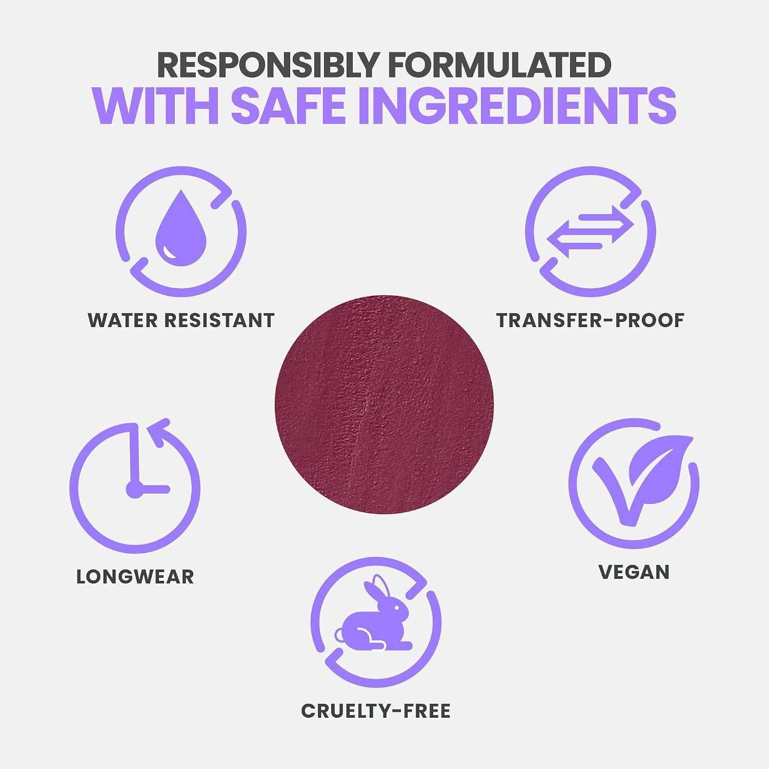 Wonderskin Lápiz delineador de labios - Delineador de labios contorneador 360, duradero, lápiz de labios afilable, impermeable y a prueba de transferencia, delineador de labios desnudo (Morado)