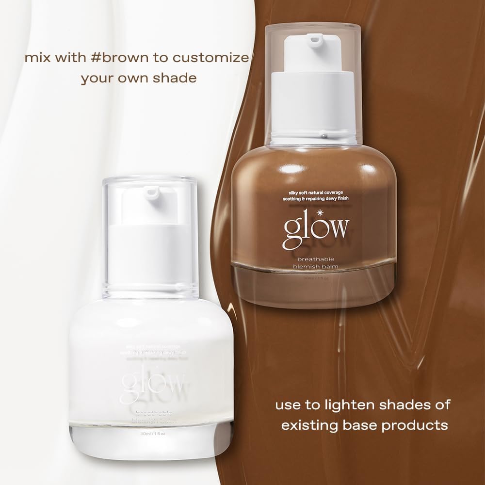 glow Breathable BB Cream #White: Cruelty Free, Artificial Fragrance Free, Essential Oil Free, Gluten Free, Lightly Warm Hydrating BB Cream, Skin Care-like Use, 30ml (1 fl oz)