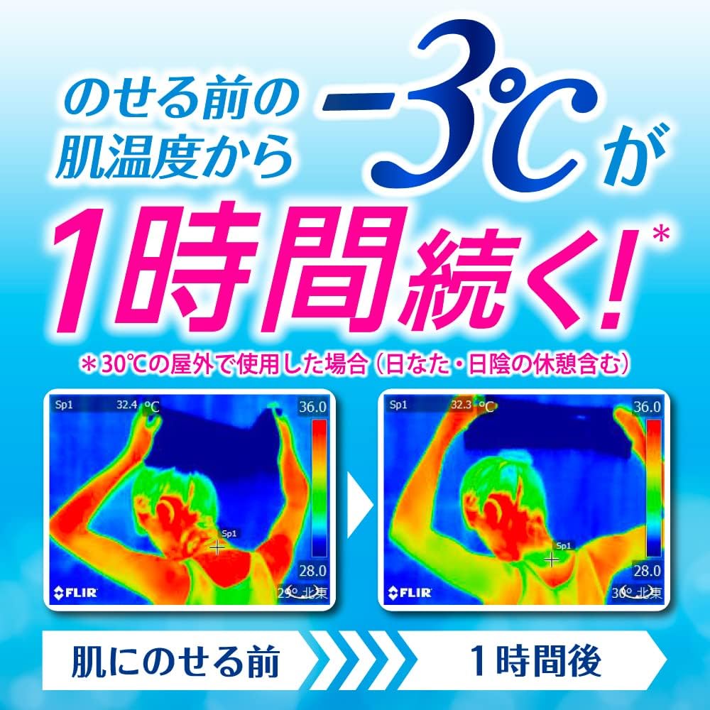 Bioré (Bulk Purchase) Can also be used for heatstroke prevention. Biore Cooling Towels, Set of 3 (5 Pieces x 3 Packs), Unscented