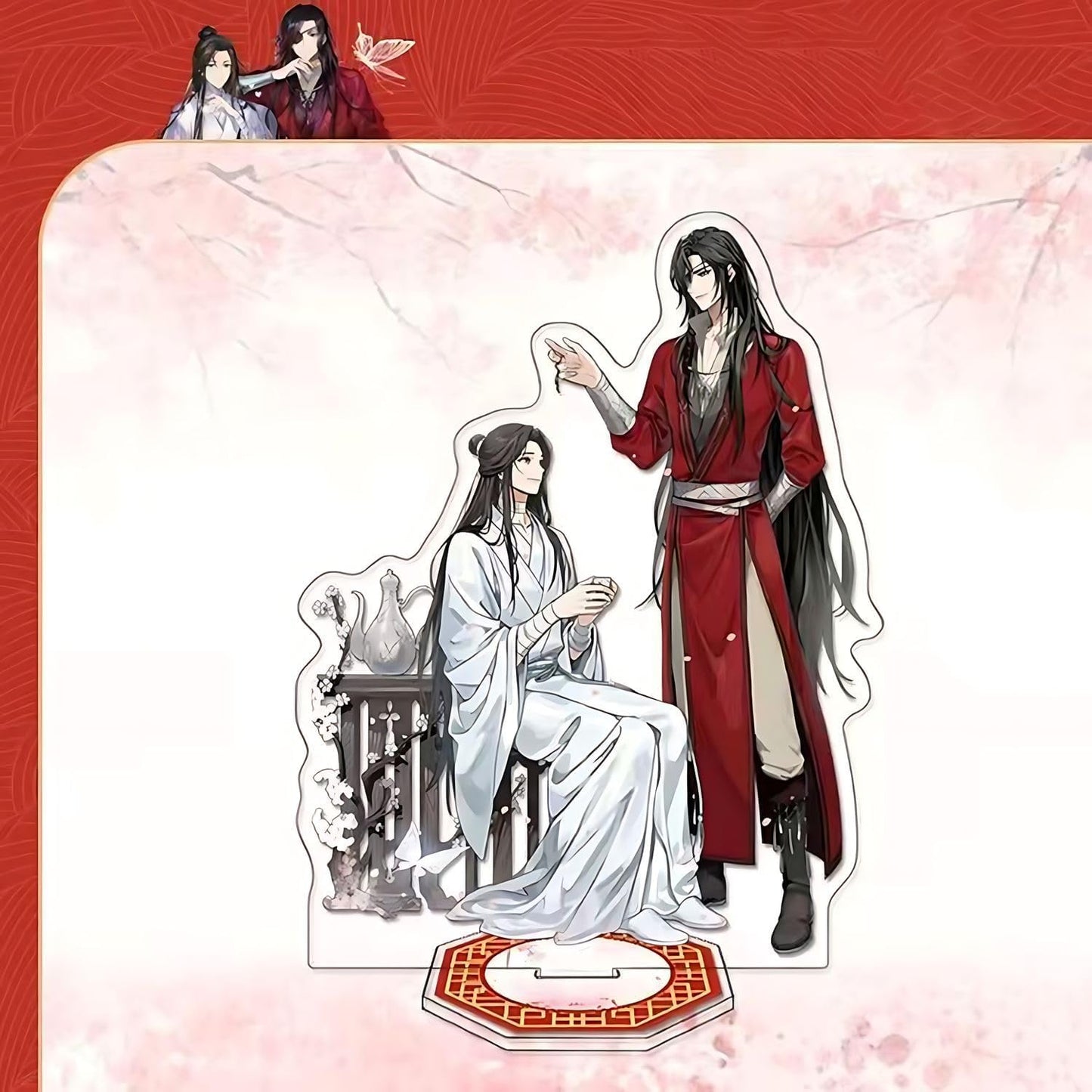 Tenkan Tofuku Chinese Collaboration Goods, Lucky Bag, Thank You for Flower Castle, Set of 4, Acrylic Stand, Can Badge, Keychain, pp Clip, Lightweight, Surrounding Decoration, Interior, Cute, Ornament