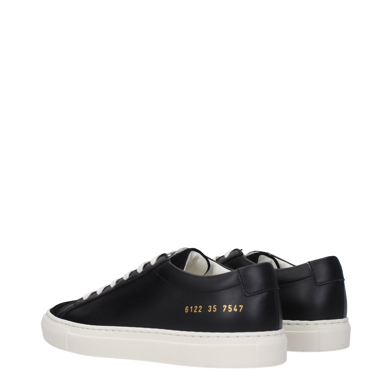 Common Projects 一般的なプロジェクトスニーカーレザーブラック - Image 5