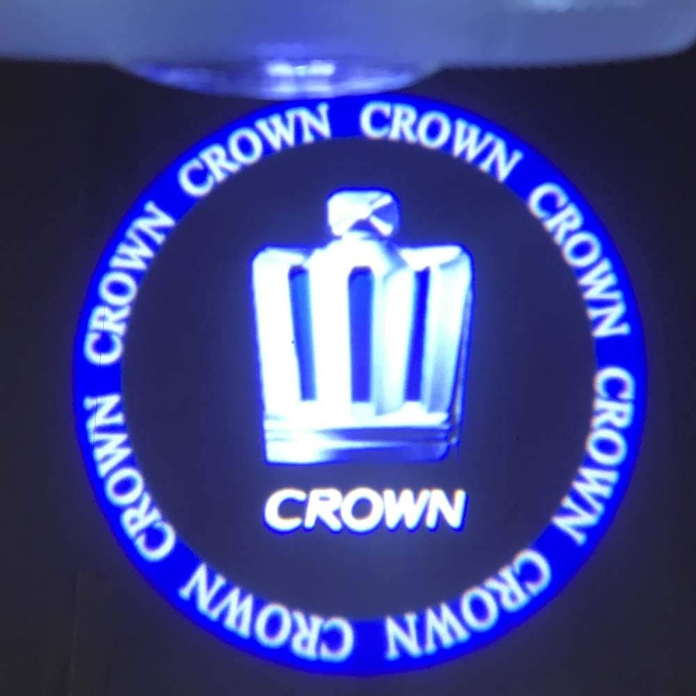 Crown Logo Curtain Lamp, Set of 4, Door Welcome Light, Courtesi Light, Curtain Projection, LED Logo Projection, 17/18/20/200/210 Series Crown Series Car Door Lamp Replacement Part for Crown C 4