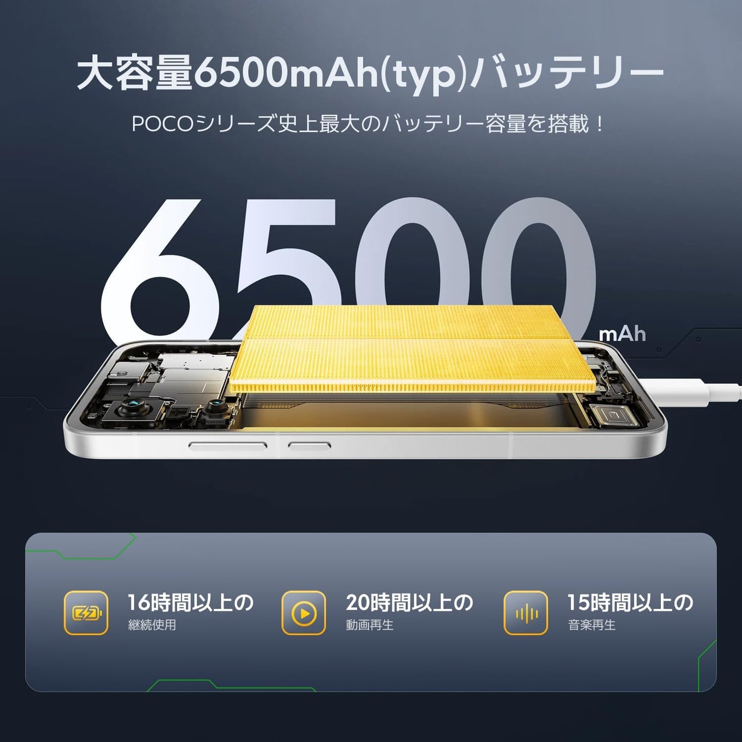 Xiaomi POCO F7 12 GB + 256 GB, Japanese Version, Sim-Free Smartphone, Snapdragon 8s Gen 4, 6,500 mAh, 6.83 inch, High Definition Display, 90 W Hypercharge, Compatible with docomo/au/SoftBank/Rakuten